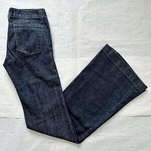 Anlo denim tab front ultra wide flare palazzo leg low rise jeans Sz 24